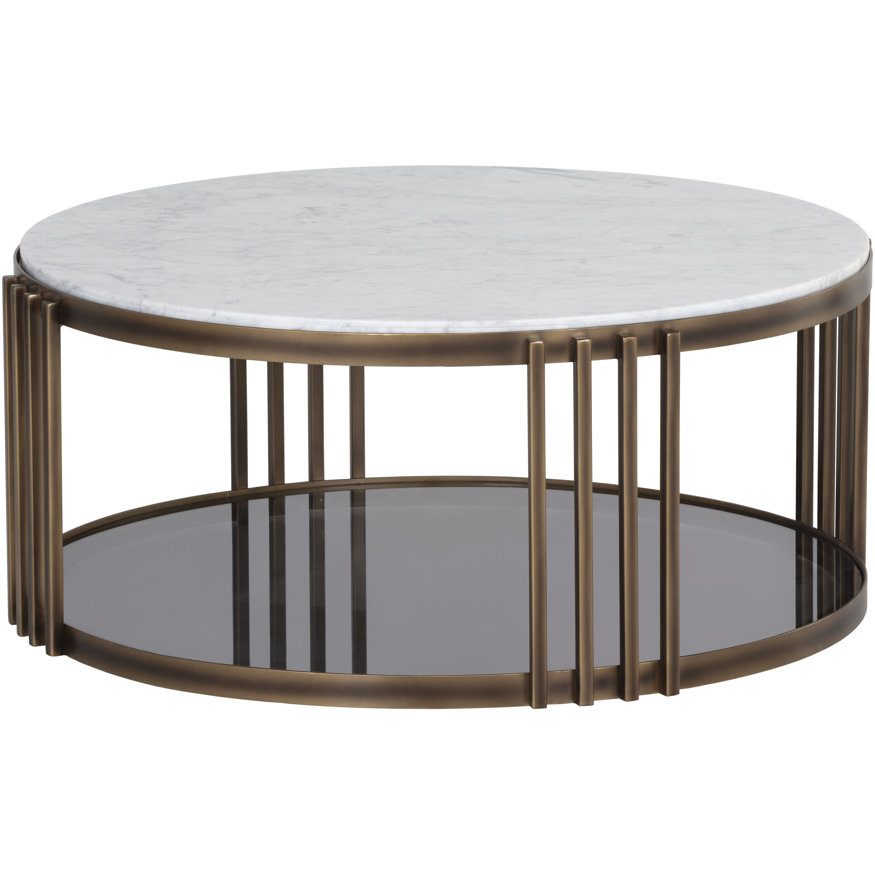 Naxos 38 X 16.25 inch White / Rustic Bronze Coffee Table